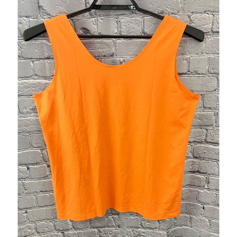 Chico's Microfiber Contemporary Tank Top Size 3 XL Seville Orange   NEW - Picture 2 of 5